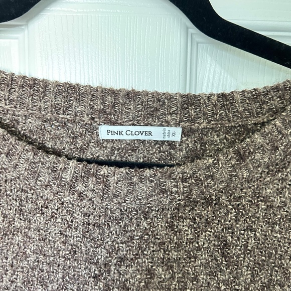PINK CLOVER Nickole Textured Sweater | Size XL | Brown | StitchFix - Picture 4 of 5